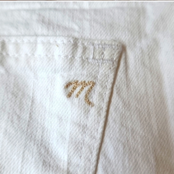 Madewell high waist cuffed white shorts Size 28 - Picture 6 of 15
